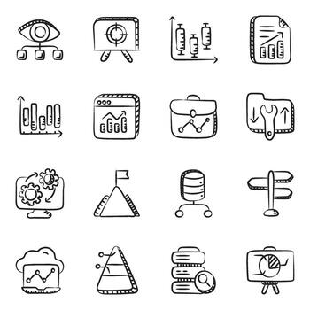 Modern Data Analytics Elements vector