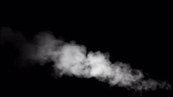 Realistic white smoke on black background. video