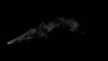 Realistic white smoke on black background. video