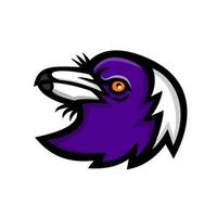 Magpie head mascot retro vector