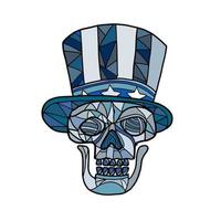 Uncle Sam Skull Mosaic vector