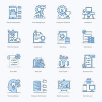 conjunto de iconos de gestión empresarial moderna vector