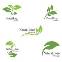 Leaf icon Vector Illustration design Logo template set