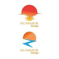 Sun Vector illustration Icon Logo Template design set