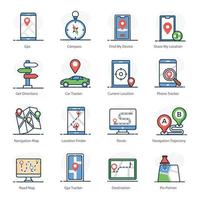 Maps and Navigation Elements vector