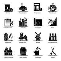 Collection of Industrial Production vector