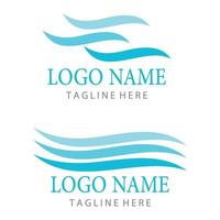 Water wave icon vector illustration design logo set