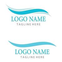 Water wave icon vector illustration design logo set