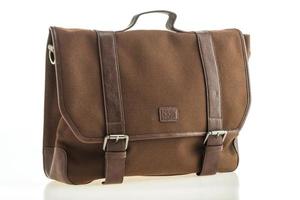 Leather messenger bag photo