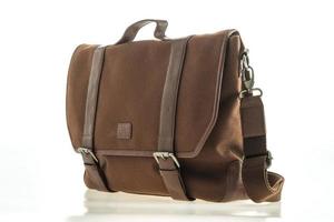 Leather messenger bag photo