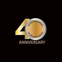 40 Years anniversary celebration vector template design illustration