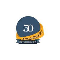 50 Years anniversary celebration vector template design illustration