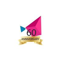 60 years anniversary celebration template vector design illustration