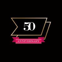 50 years anniversary celebration template vector design illustration