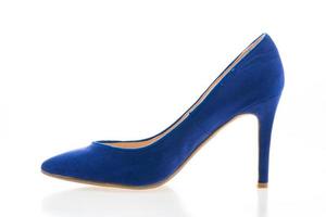 Blue high heel shoe