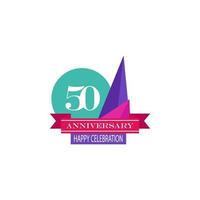 50 year anniversary celebration vector template design illustration