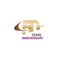 50 year anniversary celebration vector template design illustration