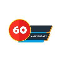 60 year anniversary celebration vector design illustration