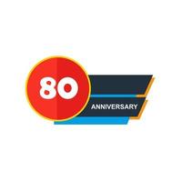 80 year anniversary celebration vector design illustration