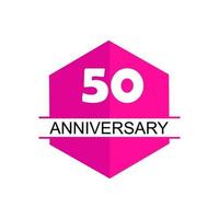 50 year anniversary celebration vector design illustration