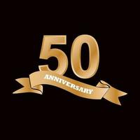 50 year anniversary celebration vector design illustration