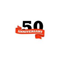 Fifty years anniversary celebration vector template design illustration