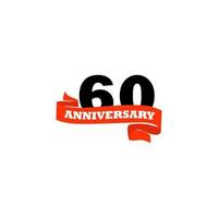 Sixty years anniversary celebration vector template design illustration