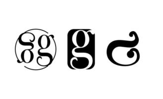 vector de plantilla de diseño de logotipo creativo inicial g