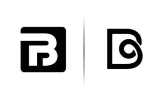 Ilustración de vector de diseño de logotipo b inicial