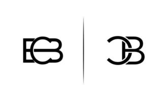 plantilla de diseño de logotipo cb inicial vector