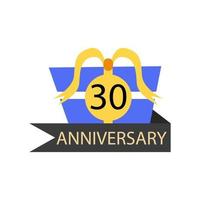 30 years anniversary celebration vector template design illustration