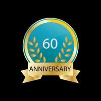 60 year anniversary celebration vector template design illustration