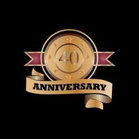 40 years anniversary celebration vector template design illustration