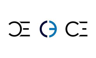 Initial CE, C, E logo design vector template