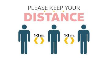 Social distancing Keep distance sign Coronavirus Vector illustration