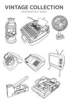 vintage collection in vector 10