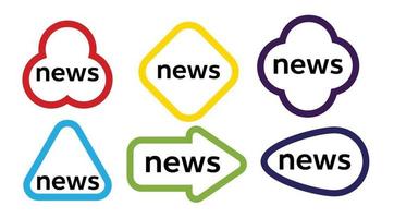 News word and speech bubble vector