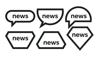 News word and speech bubble vector