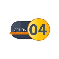 Number 04 option label vector temple design illustration