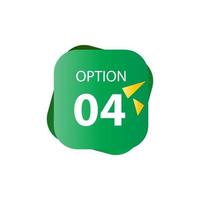 Number 04 option label vector temple design illustration