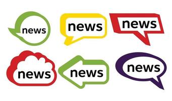 News word and speech bubble vector