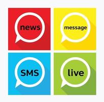 News word and speech bubble vector