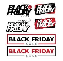 black friday online shop promotion tag design for marketing sale vector