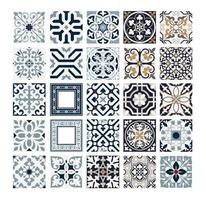 vintage tiles Portuguese patterns antique seamless design in Vector illustration