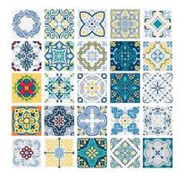 vintage tiles Portuguese patterns antique seamless design in Vector illustration