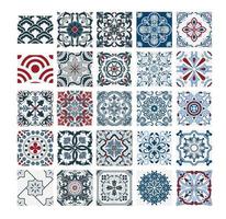 vintage tiles Portuguese patterns antique seamless design in Vector illustration