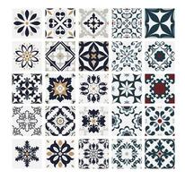 vintage tiles Portuguese patterns antique seamless design in Vector illustration