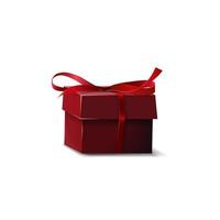 Embalaje de regalo rojo aislado sobre fondo blanco para su creatividad vector