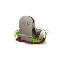 Tombstone isolated on white background for your creativity vector