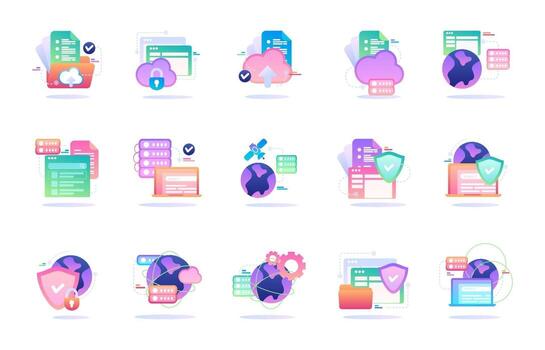 seguridad de datos en la nube vector